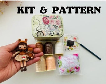 Kit renard miniature amigurumi fille renard - patron gratuit