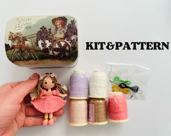 Patrón de kit de muñeca Minny de ángel de mariposa en miniatura