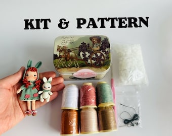 Miniatuur Amigurumi Lilly Doll Bunny Kit patroon