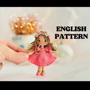 Miniatur Amigurumi Pattern Schmetterling Engel Minny Doll PDF Pattern Micro Doll Pattern Bild 2