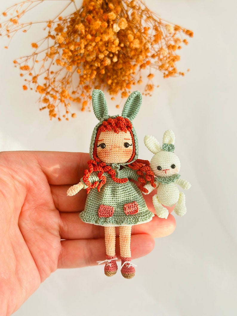 Pakiet miniaturowy wzór amigurumi Lilly Doll wzór króliczka Micro Doll wzór króliczka zdjęcie 2