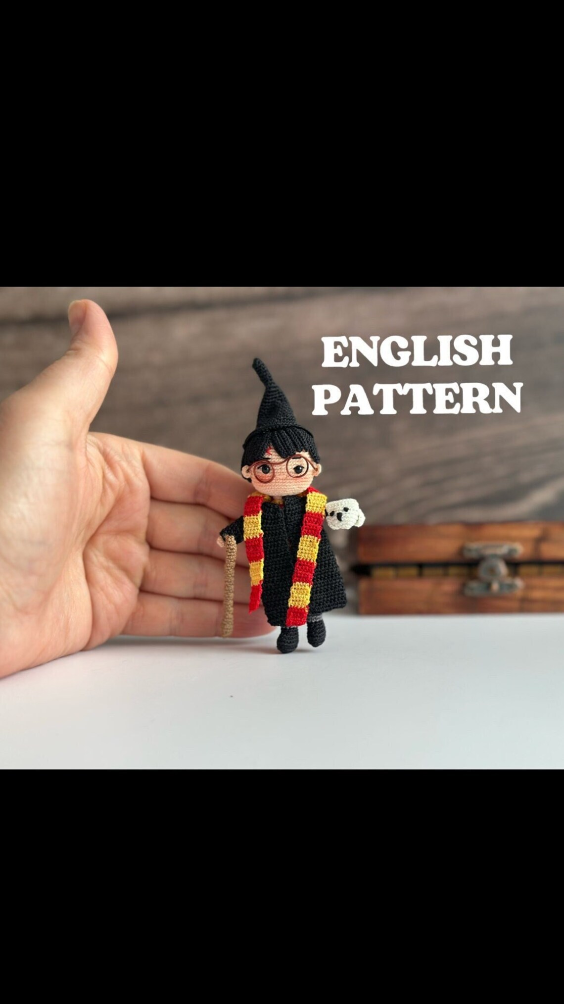 Harry Pattern The Wizard Harry Miniature Pattern Amigurumi Miniature Wizard Crochet ...