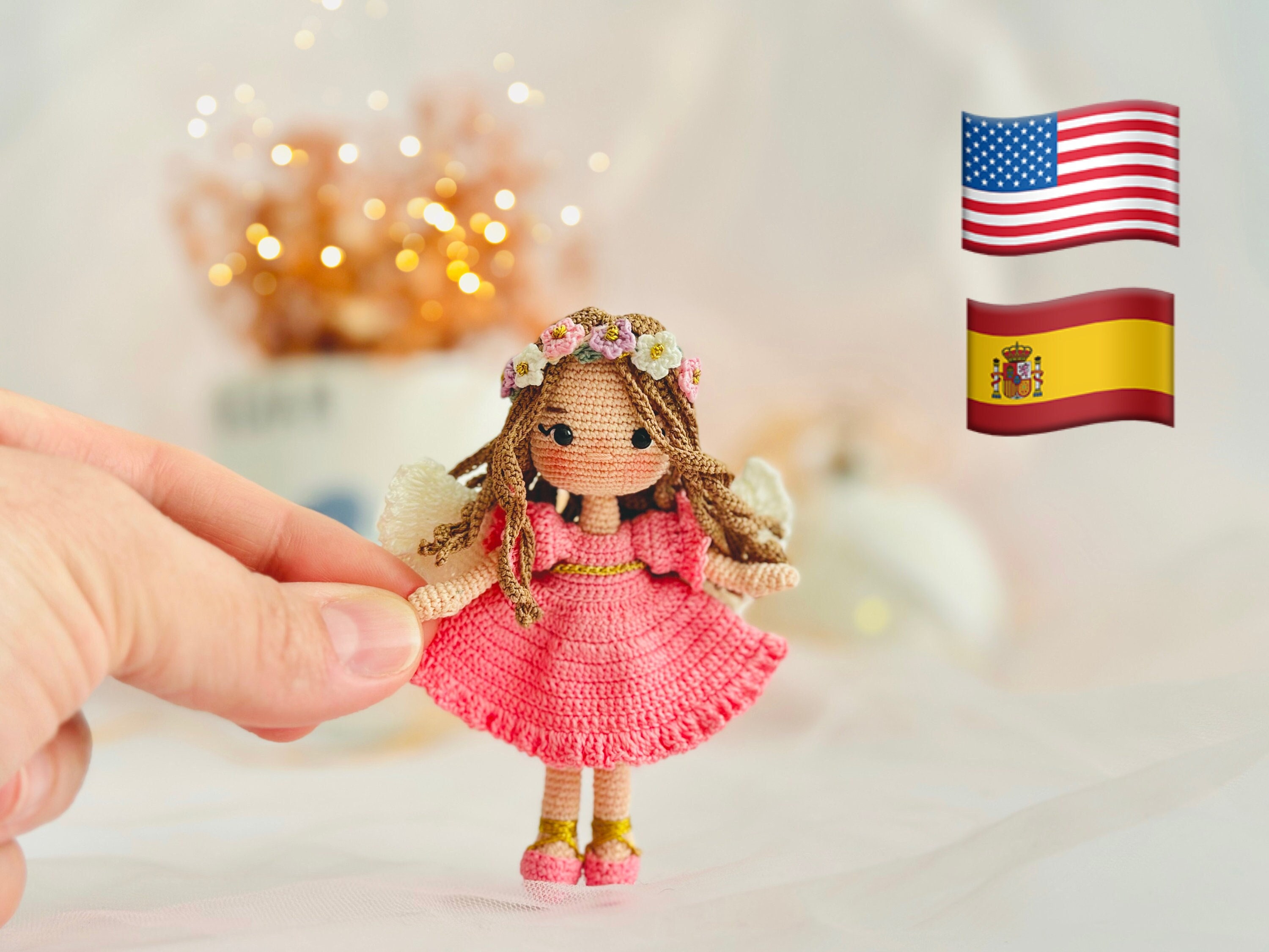 Miniature Amigurumi Pattern Butterfly Angel Minny Doll PDF Pattern Micro Doll Pattern