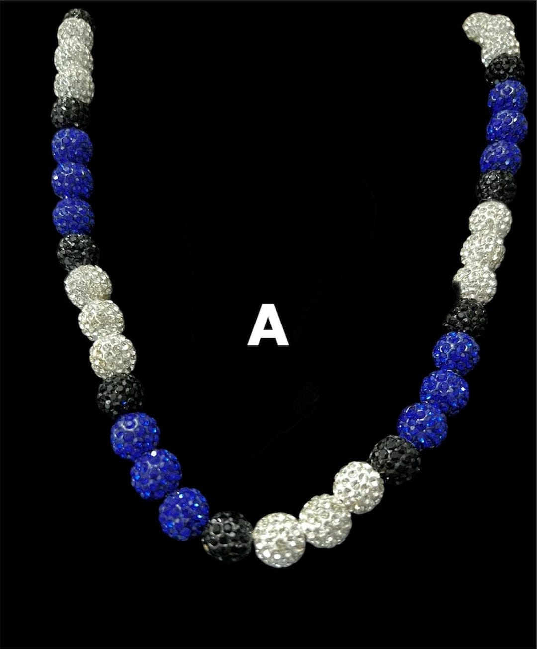 Custom Baseball Rhinestone Necklace: Sparkle Bead Sports Fan Jewelry - Etsy