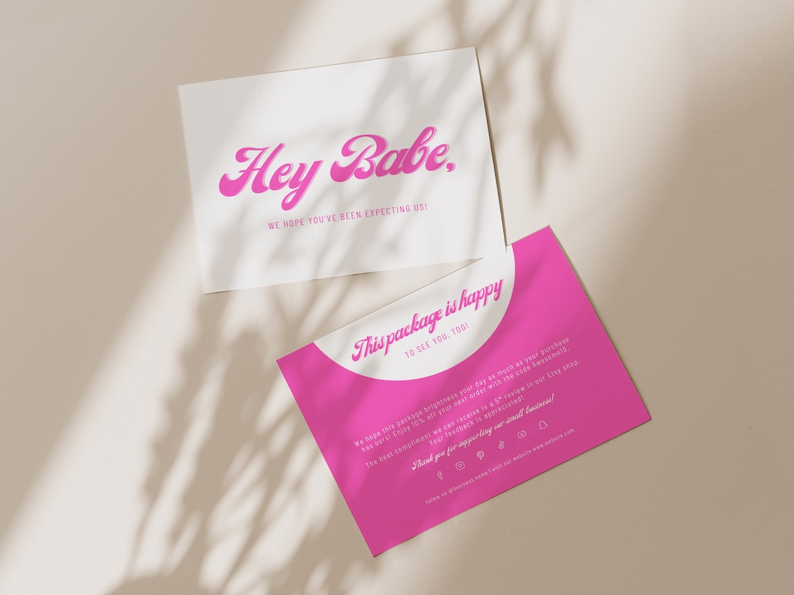 Editable Packaging Insert Canva Small Business Package Insert Etsy