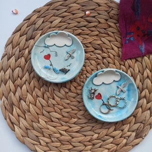 Porzellan Schmuck Ring Halter | Spezielles Designed | Schmuckstück | Handgefertigte Keramik Ringschale | Schmucktablett | Geschenke für Sie