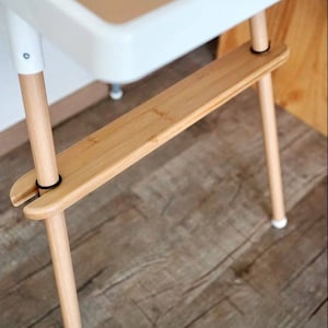 Highchair Footrest Easy Fit For IKEA Antilop Adjustable Height 100% Solid Bamboo