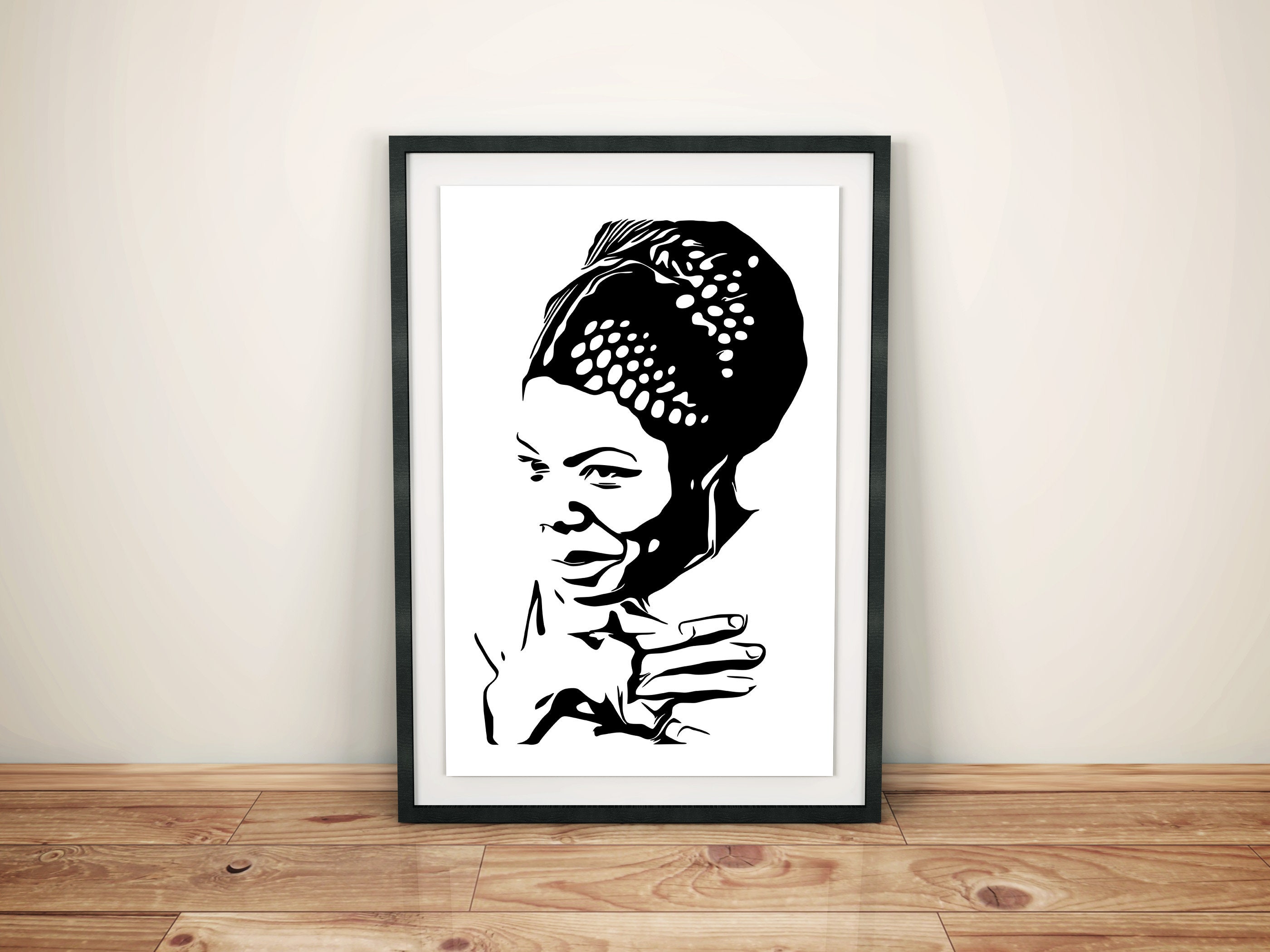 Maya Angelou SVG / Digital Download / Vector Art / Black History