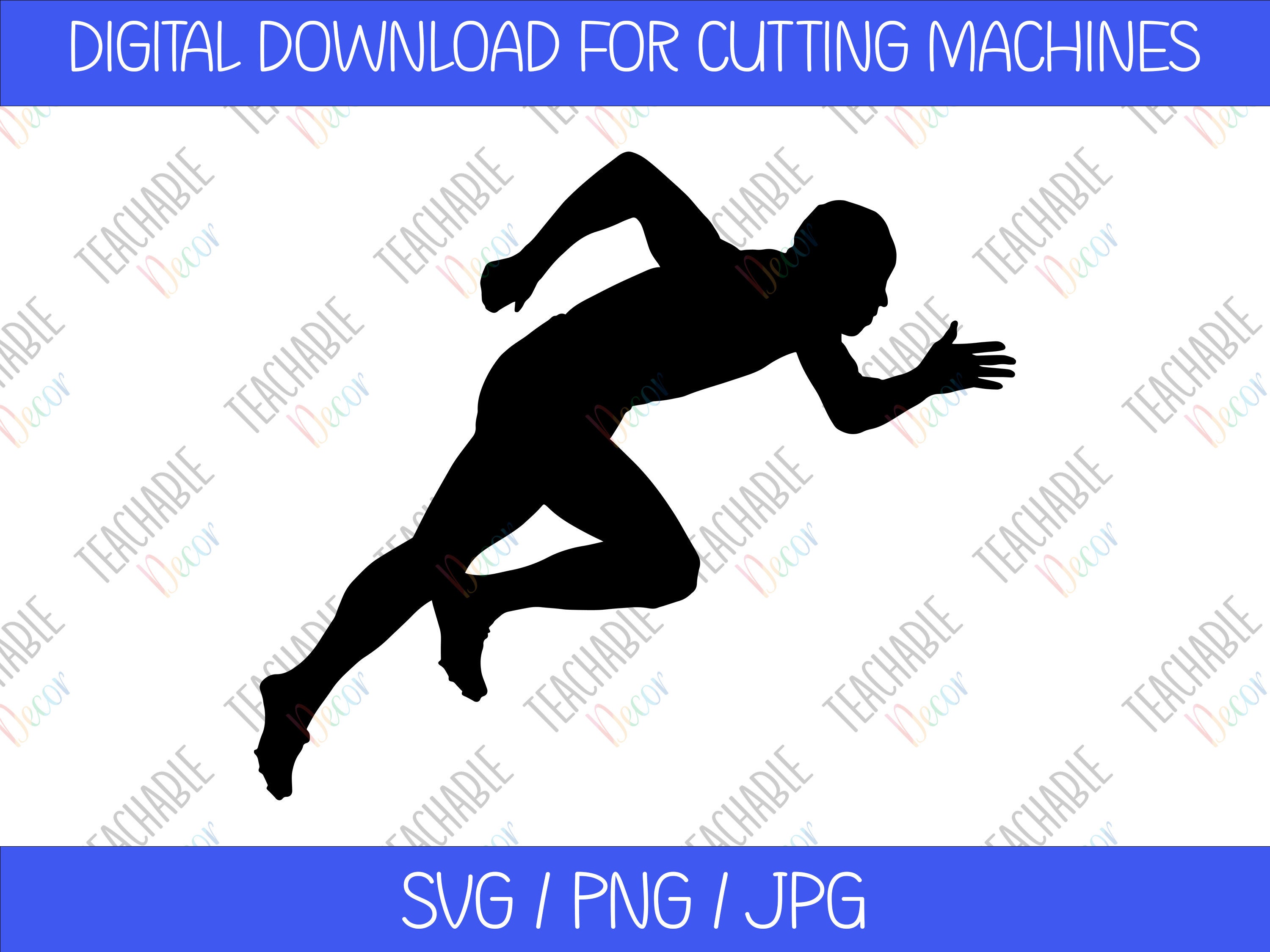 Jesse Owens Silhouette SVG / Runner SVG / African American History