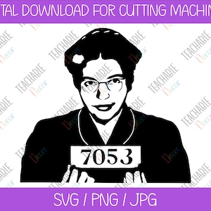 Rosa Parks SVG / Digital Download / Vector Art / Black History / SVG Decal Cut File / Rosa Parks Silhouette