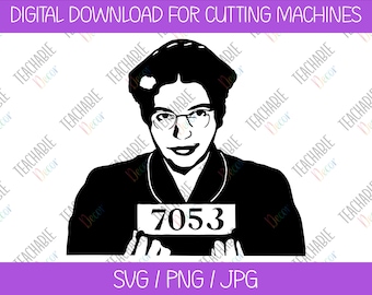 Rosa Parks SVG / Digital Download / Vector Art / Black History / SVG Aufkleber Cut File / Rosa Parks Silhouette