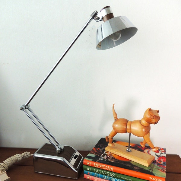 Mid Century Adjustable Arm Desk Lamp Hi/Low Settings | Retro Incandescent Lighting | Model TLC 2