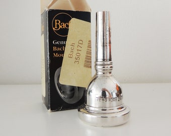 Bach 35071D Trombone Mouthpiece | Small Shank Silver Mouthpiece | Horn Mouthpiece | Tenor Trombone | Vintage Musical Instrument