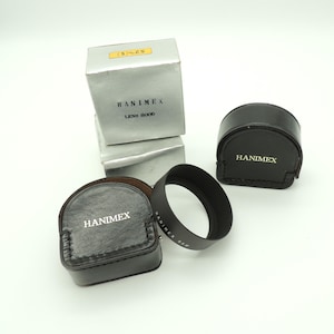 NOS Vintage Hanimex 52mm Black/Chrome Metal/Set of 2 | Screw On | Leather Case