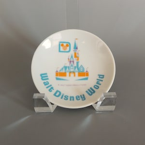 Vintage Disney World Ceramic Tray / Wall Decor | 1970s Disney Theme Park Souvenir