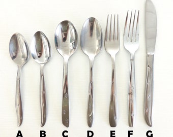 Mid Century Atomic Starburst Flatware Random Pieces| Vintage Knives Forks Spoons | Servingware
