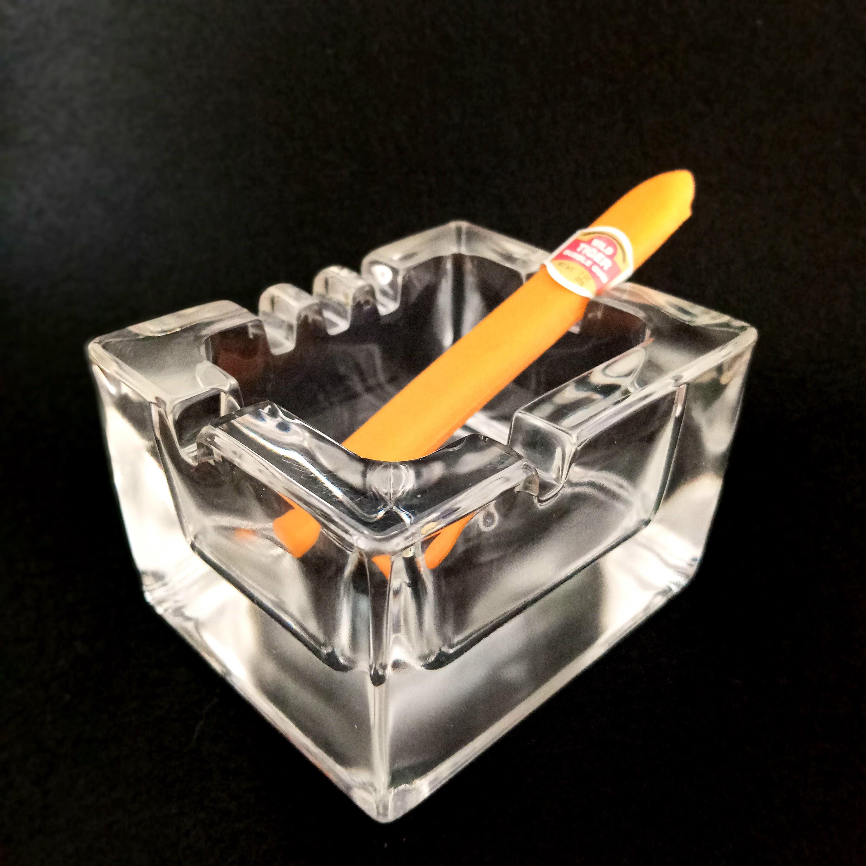 Mid Century Kaj Franck Cigaro Glass Ashtray | Cigar Accessory | Home Decor 
