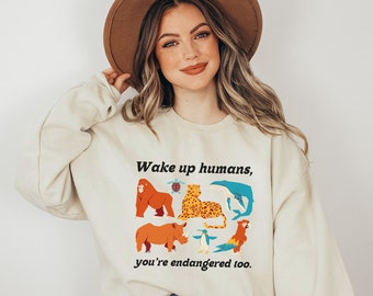 Climate Change Sweatshirt Environmental Sweatshirt Save The Planet Wildlife Crewneck Environment Sweatshirt Nature Lover Gift For Her