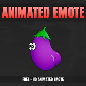 TWERK BOOTY EGGPLANT [ Animated Emotes ] Designed for Twitch, Discord, Sub, Streamers
