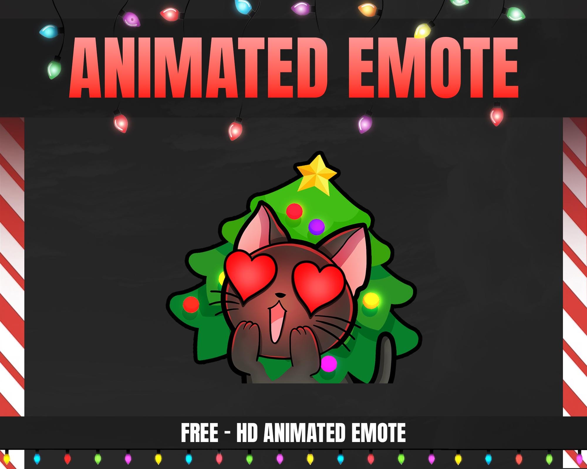 CHRISTMAS TREE CAT [ Animated Emotes ] Designed for Twitch, Discord ...