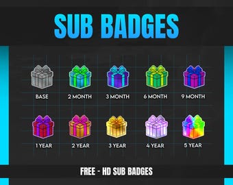 REGALOS DE NAVIDAD [ Insignias secundarias ] Diseñado para Twitch, Discord, Sub, Streamers