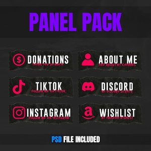 CARTA STRAPPATA ROSSA [Pacchetto pannelli] Progettato per Twitch, Kick, Streamer