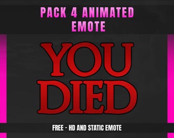 TEXT YOU DIED [ Animated Emotes ] Designed for Twitch, Discord, Sub, Streamers