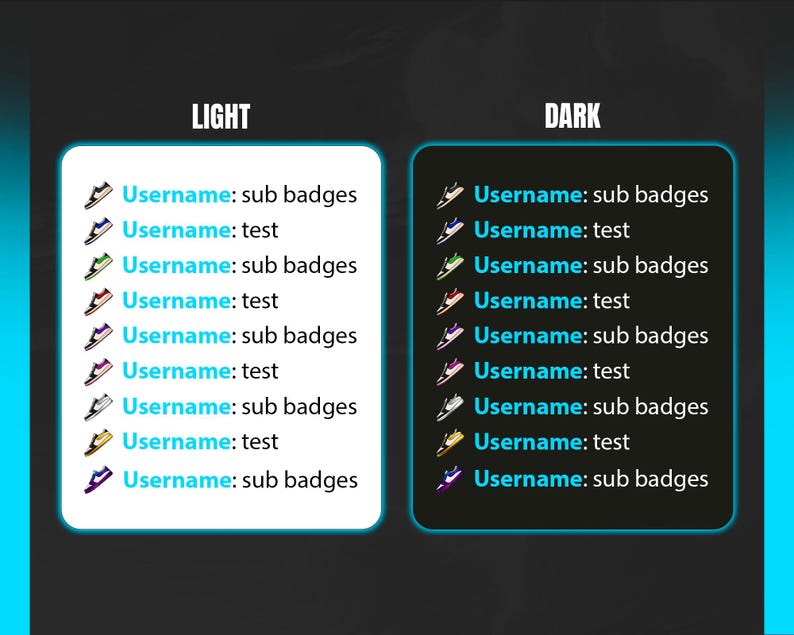 SNEAKERS BADGES [ Sub Badges ] Designed for Twitch, Discord, Sub ...