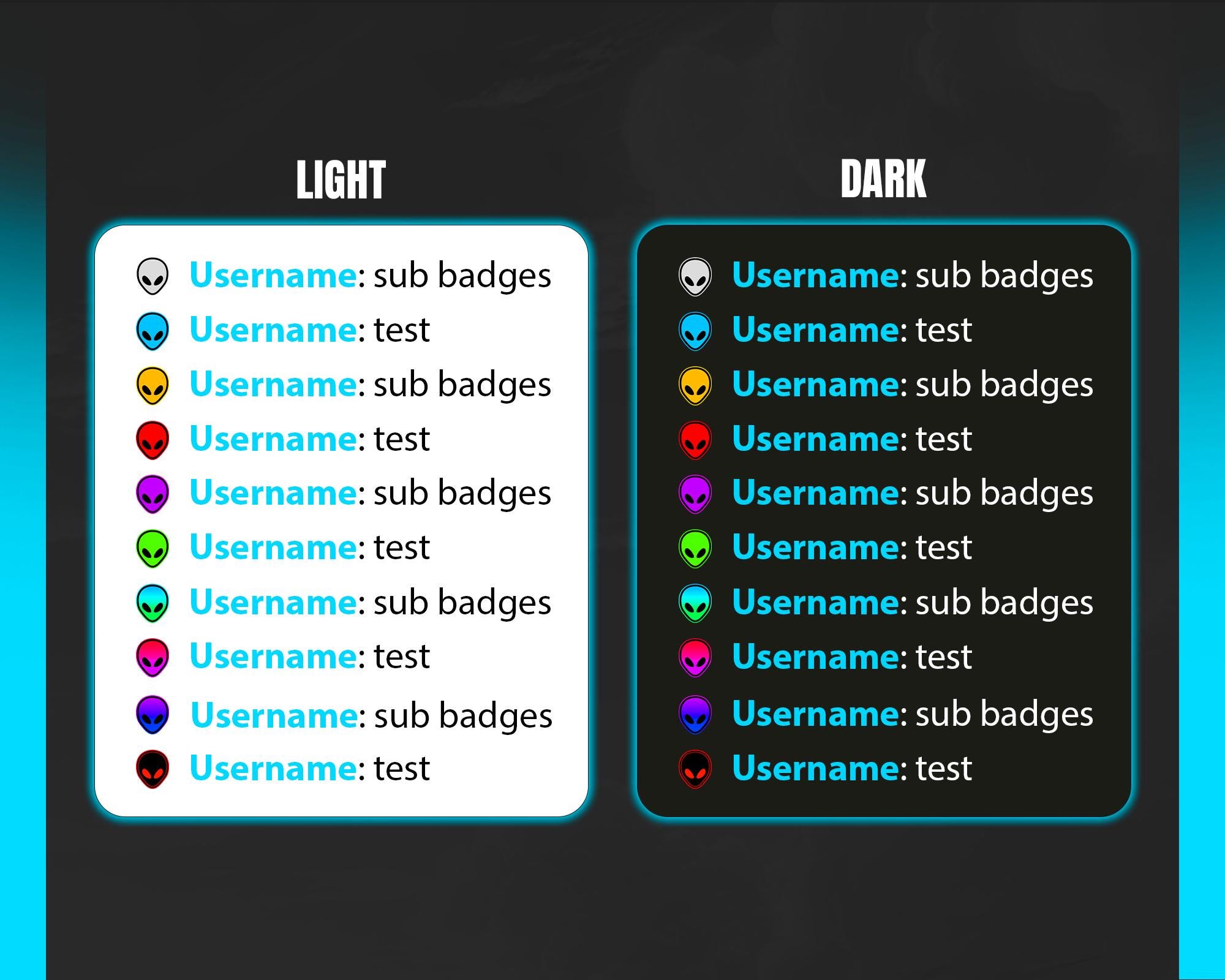 ALIEN HEAD [ Sub Badges ] Designed for Twitch, Discord, Sub, Streamers ...
