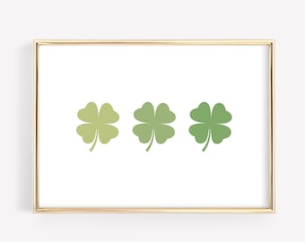 Lámina de trébol, Arte de trébol del Día de San Patricio (Descarga digital)