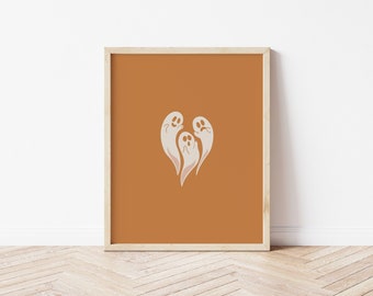 Cute Halloween Ghosts Print, Kids Room Decor (Digital Download)