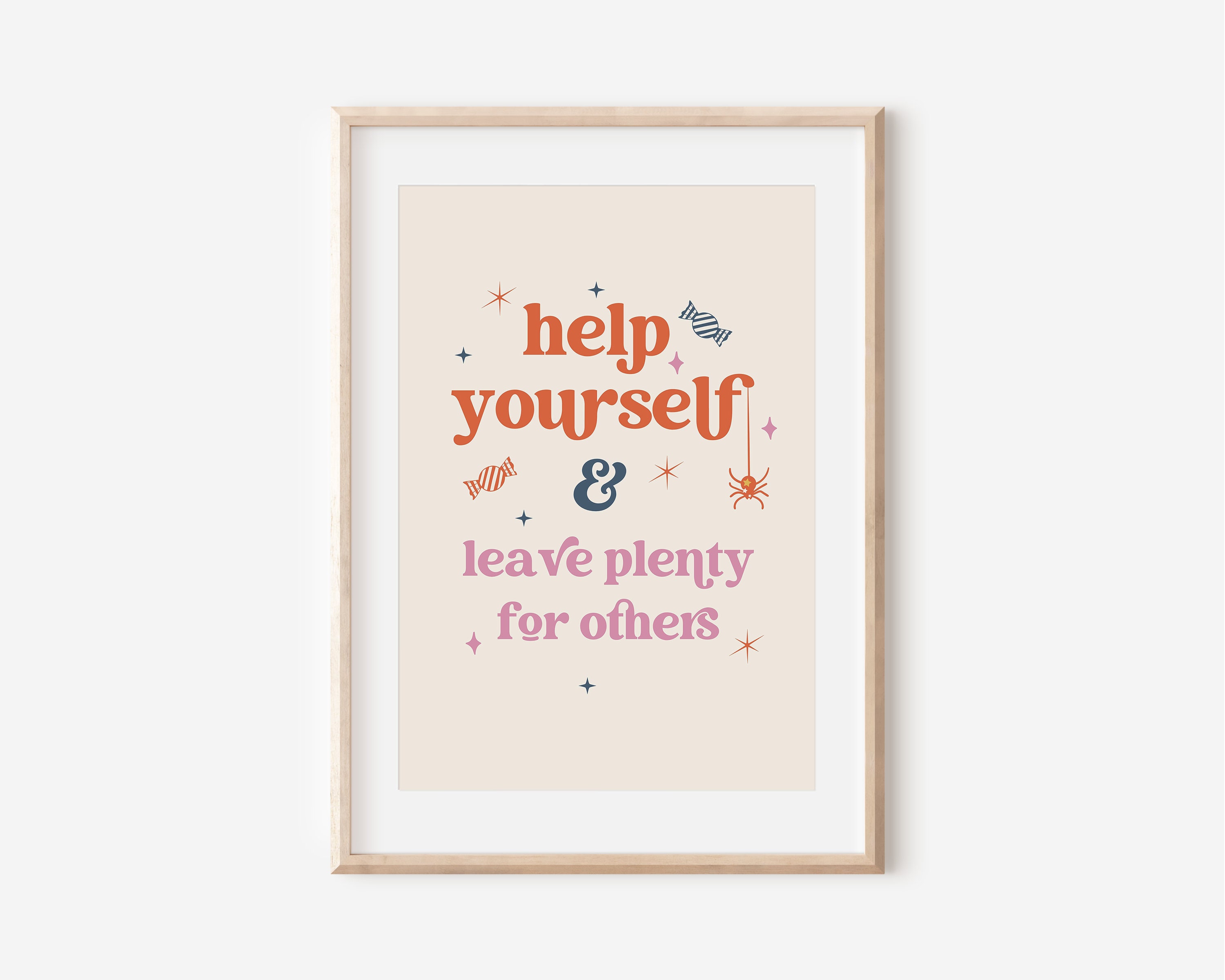 Trick or Treat Help Yourself Sign, Printable Halloween Porch Sign ...