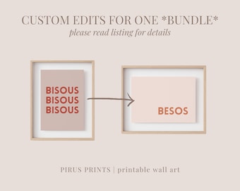 Custom Art Print Edits for One Bundle (Digital Download)