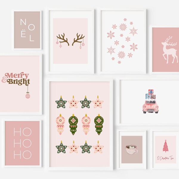 Pink Christmas Decor Etsy