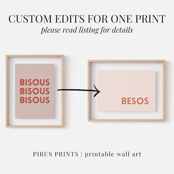 Custom Edits For One Print, Custom Art Printable, Custom Wall Art, Personalized Print, * Digital Download *