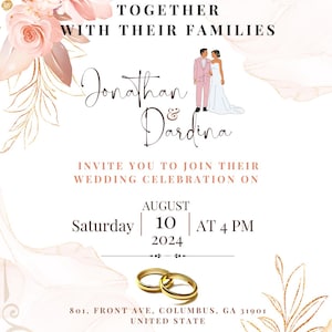 Weeding card | Carte d'invitation mariage personnalisé