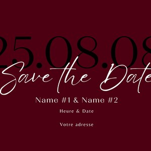 Save the date | Carte d'invitation personnalisé | Mariage | Anniversaire...
