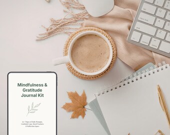 Afdrukbare kit voor Mindfulness & Gratitude-dagboek