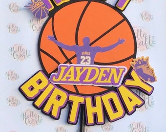 Customs Order // Party Supplies Cake Topper // Cake Topper // Lakers // los angels