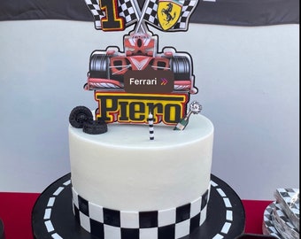 Customs Order // Party Supplies Cake Topper // Cake Topper // Sports // Sport // F 1 // formula // Ferrari