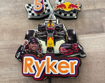 Customs Order // Party Supplies Cake Topper // Cake Topper // Sports // Sport // F 1 // formula // Redbull // Racing
