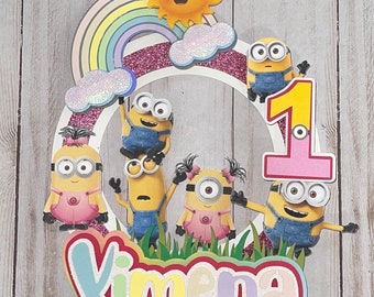 Party Supplies Cake Topper // Cake Topper // minions // banana