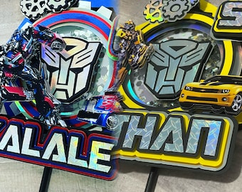 Party Supplies Cake Topper // Cake Topper //Tranformers // Optimus // Prime // Bumblebee