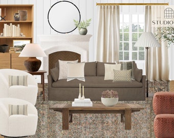 Custom Moodboard | Custom Interior Design | Virtual Design | Living Room Styling | Moody Design | Bright/Airy Decor | Interior Design