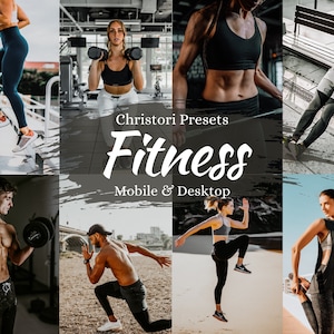 12 FITNESS Lightroom Mobile & desktop PRESETS | Moody Workout Presets | Gym Instagram Influencer | Masculine Preset