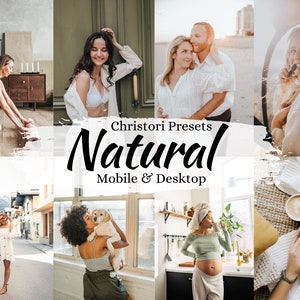 10 NATURAL Lightroom Mobile & Desktop Presets - Aesthetic - Influencer Blogger Preset - Natural Preset - Desktop Preset - Instagram Filter