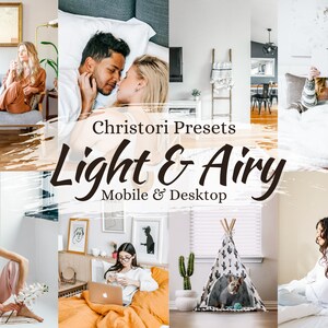 10 LIGHT & AIRY Lightroom mobile and desktop PRESETS | Bright Presets | Instagram filter | Natural Light Photo Filter