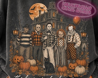 Retro Halloween Png, Fall Halloween png, Halloween Characters Png, Halloween Horror Png, Halloween PNG, Horror Movie PNG, Scary Movie PNG