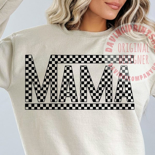 Checkered Mama Svg - Etsy UK