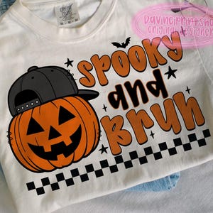 Spooky and Bruh PNG, Halloween Pumpkin png, Pumpkin Face Halloween Boy png, Halloween Fall png, Spooky png, Kids Halloween, Toddler boy png